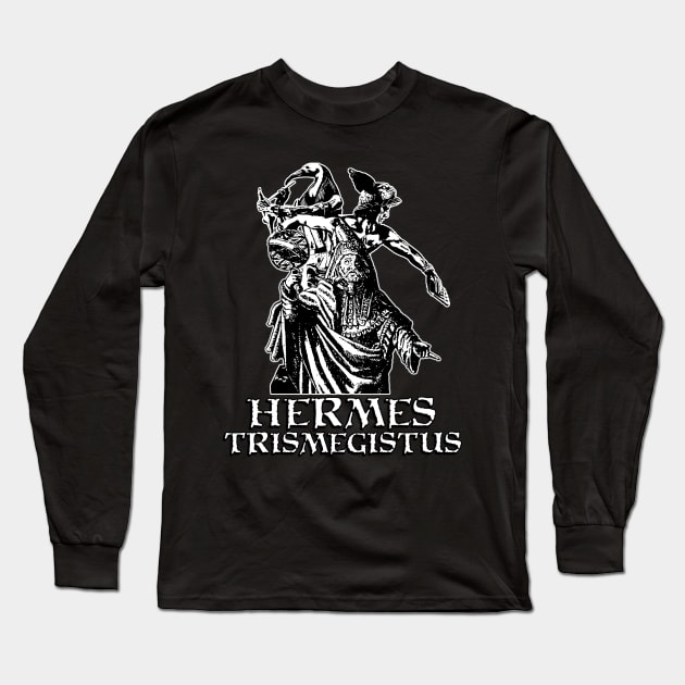 Hermes Trismegistus - Thoth and Hermes Hermeticism Design Long Sleeve T-Shirt by Occult Designs